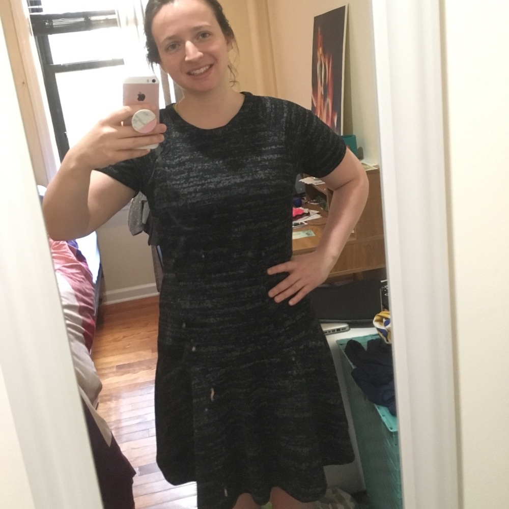 Loft black and gray dress